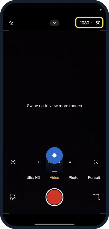 Screenshot from the guide: How to record 4K or 60fps video on a Xiaomi phone (HyperOS 3)