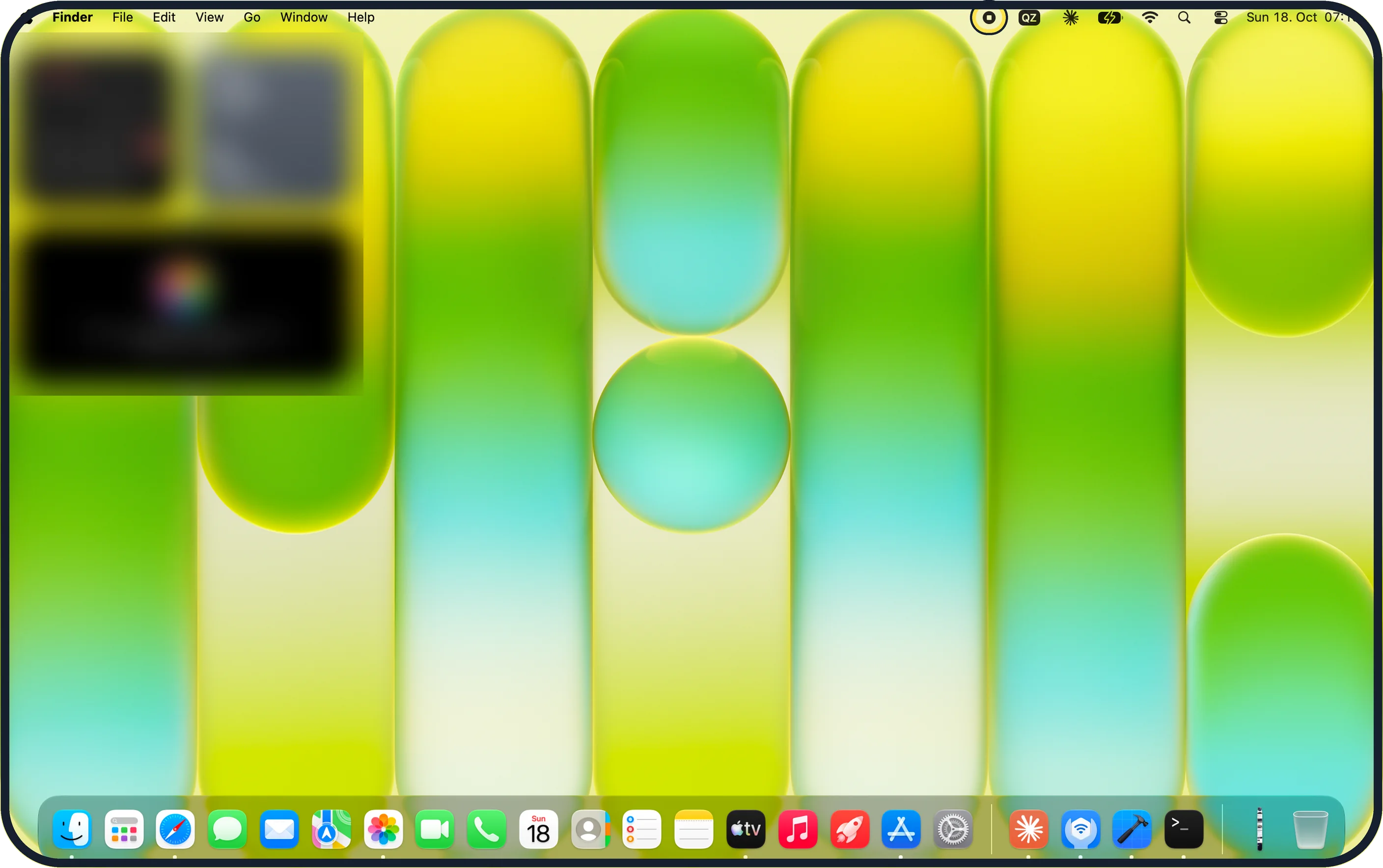 Mac screenshot: Stop the recording
