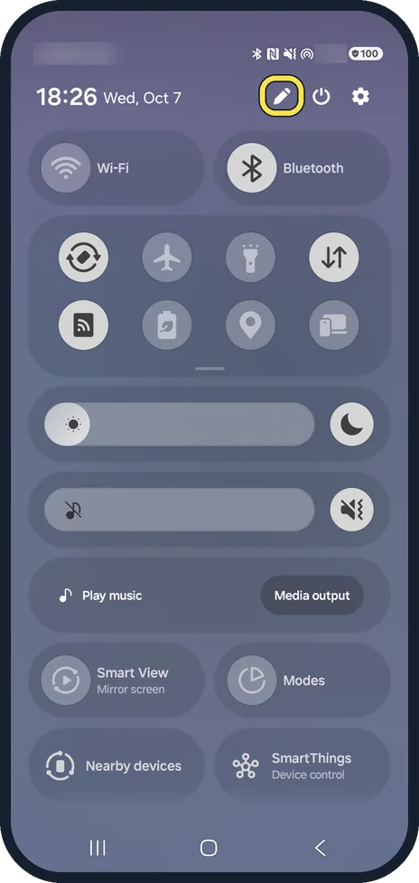 Android screenshot: No button? Tap the pencil