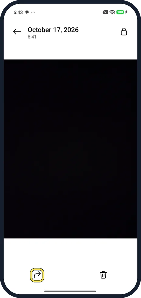 Android screenshot: Open the photo and tap Restore