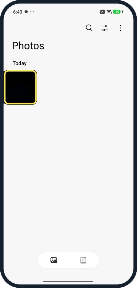 Android screenshot: Find it back in Photos