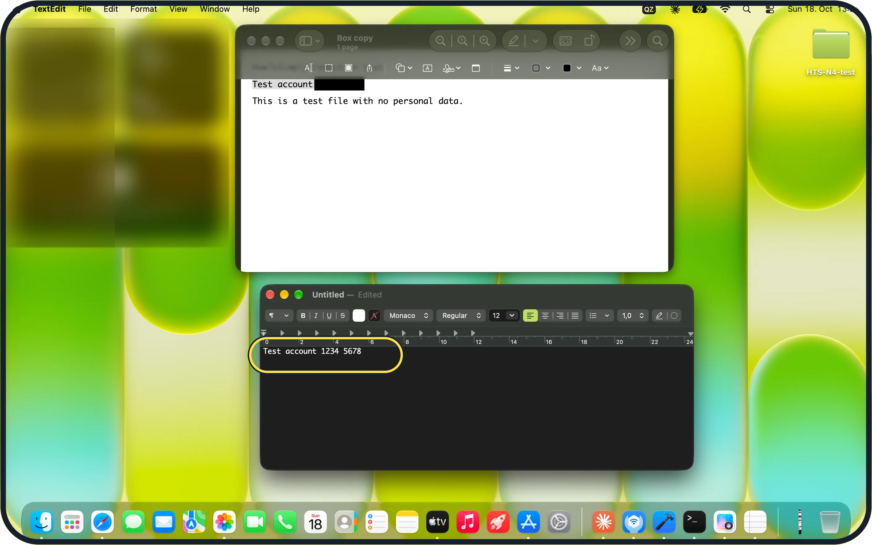 Mac screenshot: The number is still there