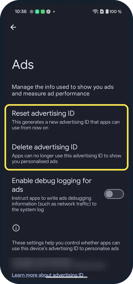 Android screenshot: See both options