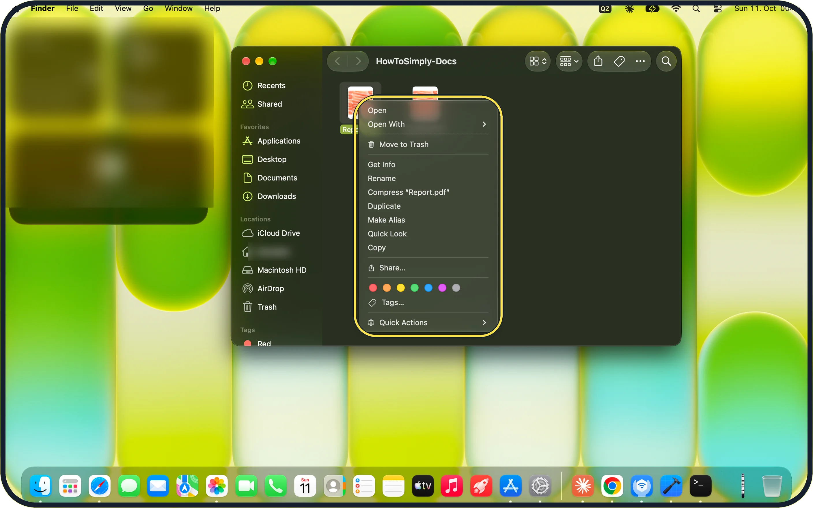 Mac screenshot: Any mouse or trackpad: Control-click