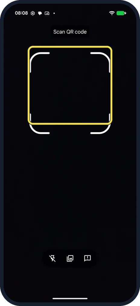 Android screenshot: Point at the code