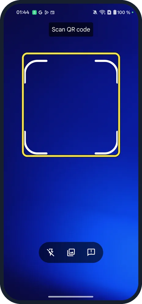 Android screenshot: Point at the code
