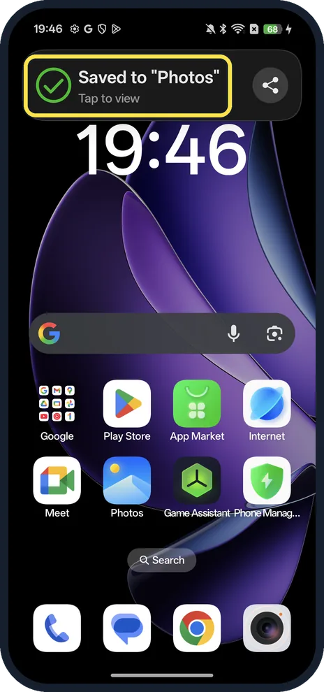 Android screenshot: Find the video in Photos