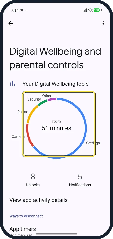 Screenshot from the guide: How to see screen time and set app timers on a Xiaomi phone (HyperOS 3)