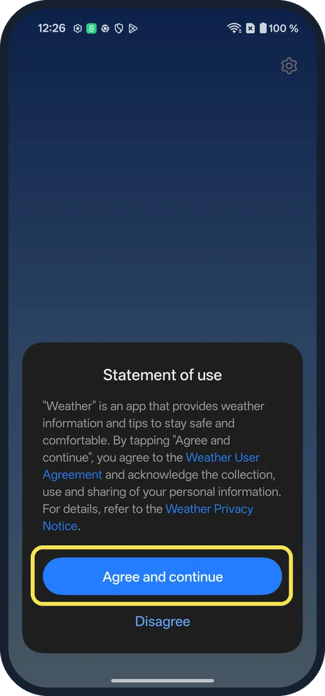 Screenshot from the guide: How to see the 7-day forecast in Weather on a OnePlus (OxygenOS 16)