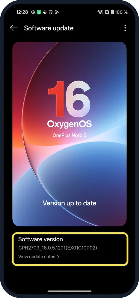 Android screenshot: Open the update notes