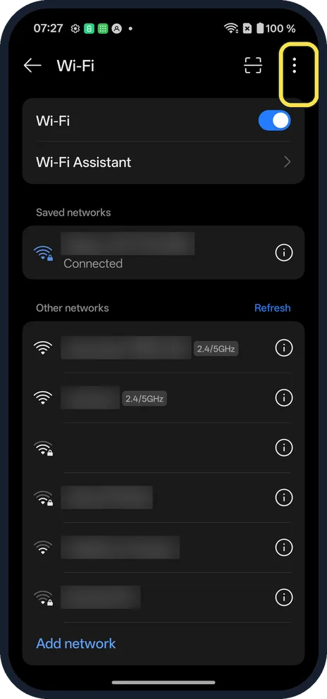 Screenshot from the guide: How to see Wi-Fi data usage by app on a OnePlus (OxygenOS 16)