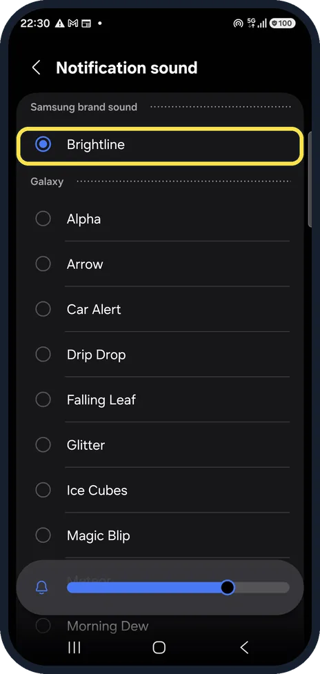 Android screenshot: Change the notification sound