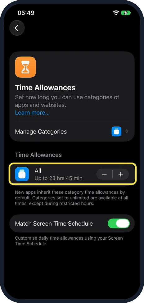 iPhone screen: Check the new time