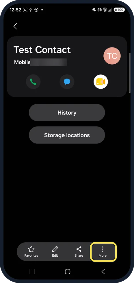 Screenshot from the guide: How to set a text tone for one contact on a Samsung Galaxy