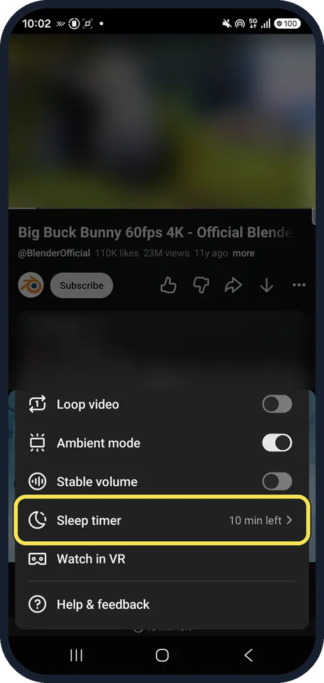 Android screenshot: Or set a break reminder