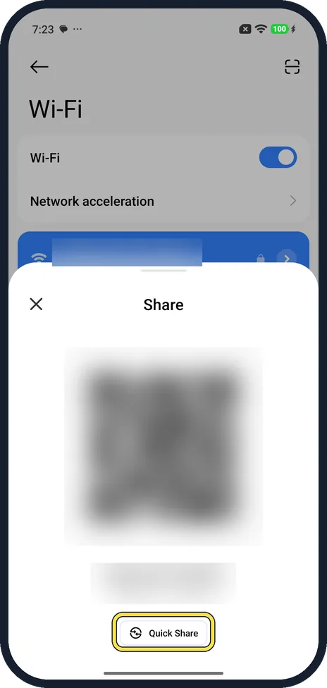 Android screenshot: Quick Share