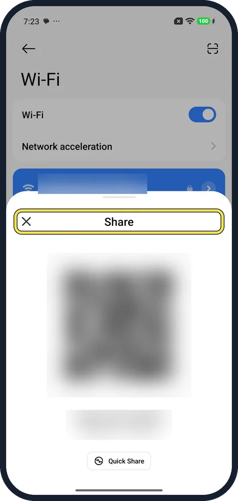 Android screenshot: Close the sheet