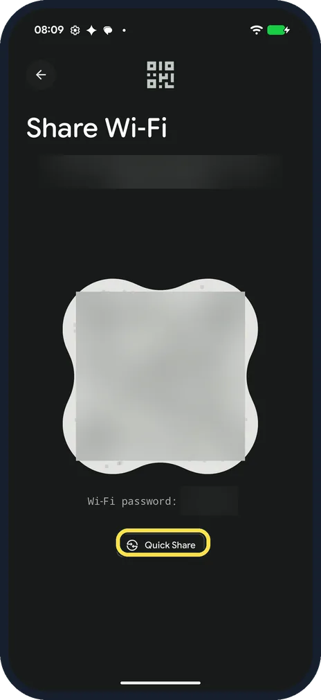 Android screenshot: Quick Share