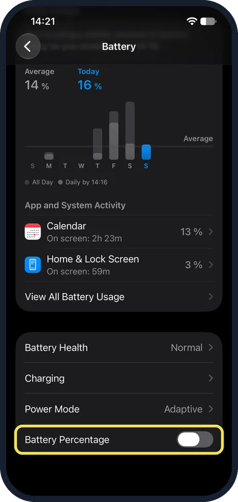 iPhone screen: Turn it off again