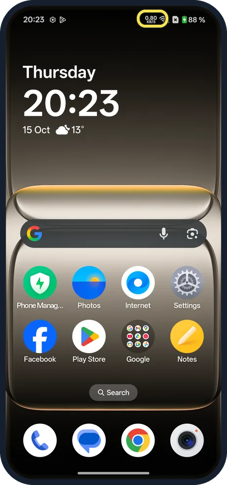 Android screenshot: It shows everywhere