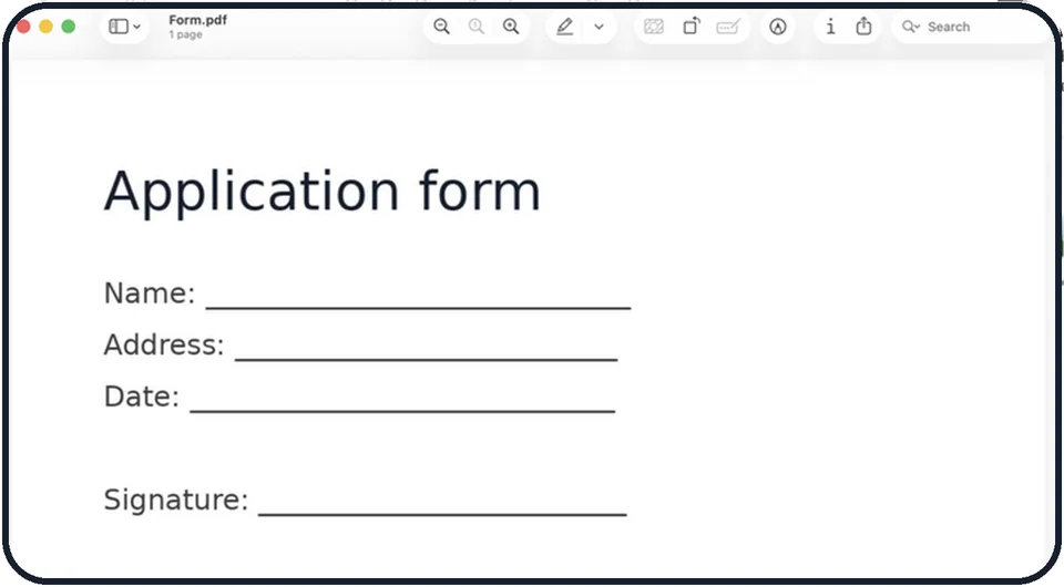 Screenshot from the guide: How to sign a PDF on a Mac