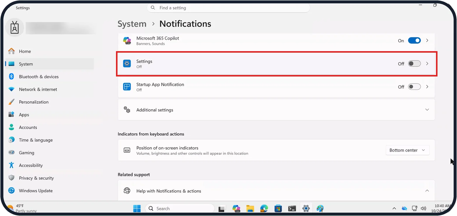 Windows screenshot: Switch off one app