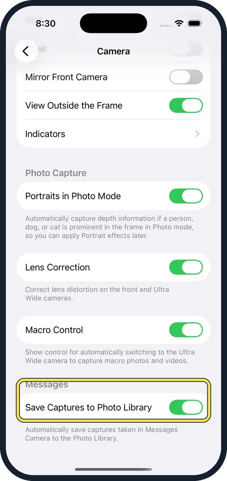 iPhone screen: Scroll to the bottom of the page