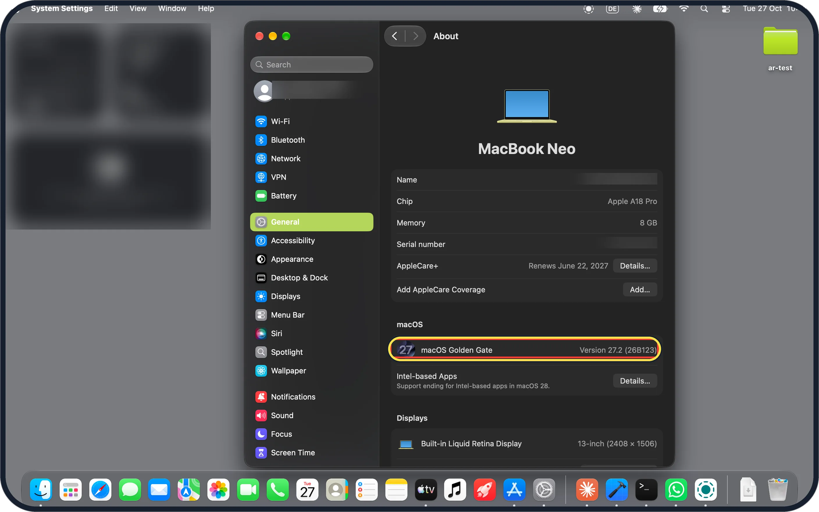 Screenshot from the guide: How to stop Siri using an app on a Mac (Excluded Apps)