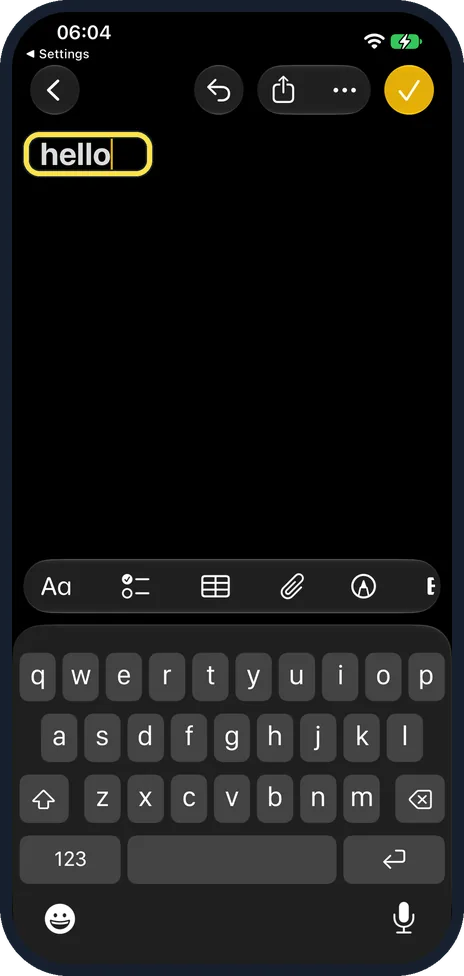 iPhone screen: Check it while typing