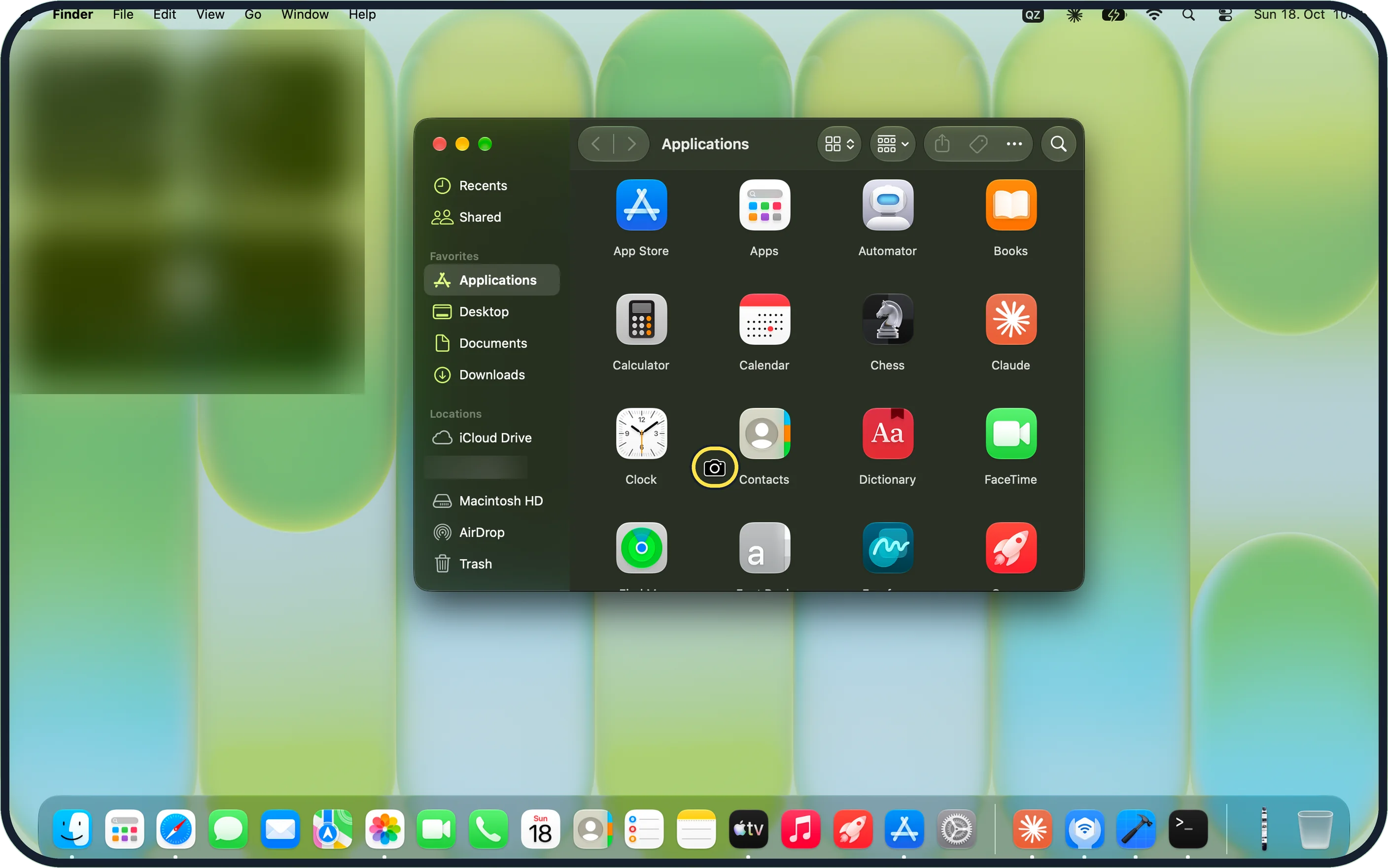 Mac screenshot: Capture one window