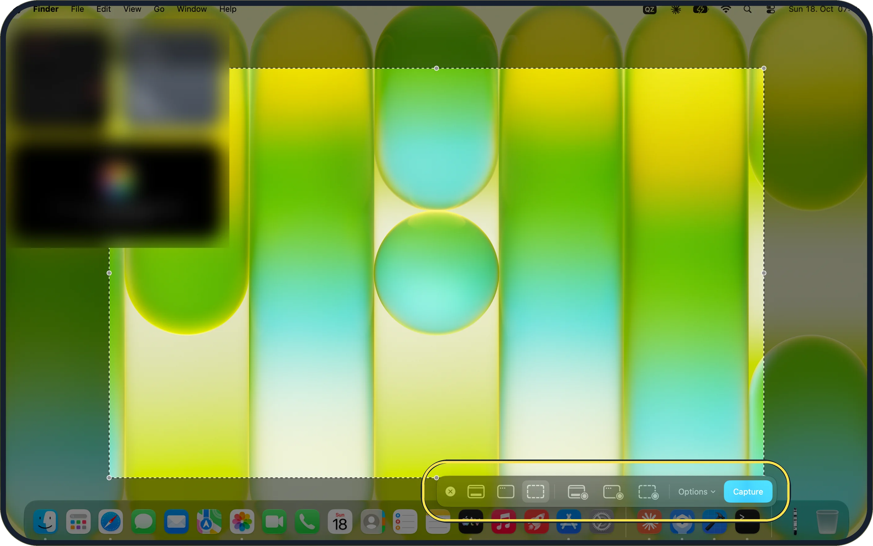 Mac screenshot: Open the screenshot toolbar