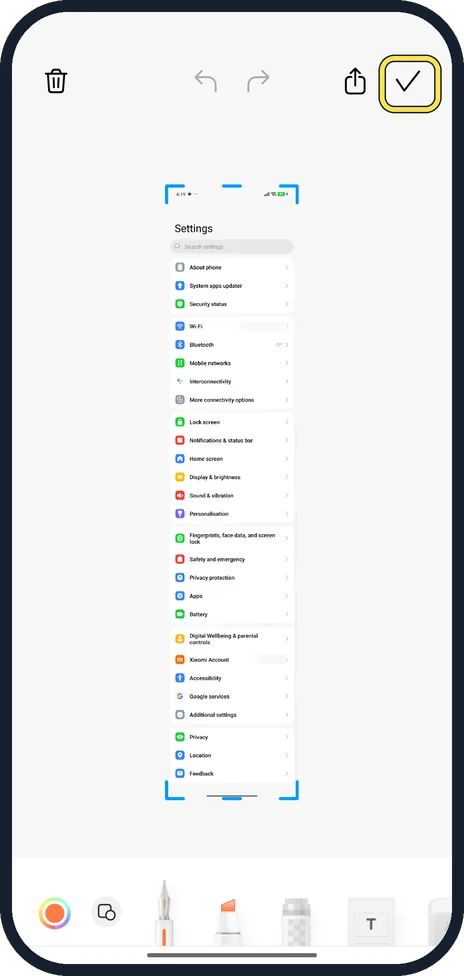 Android screenshot: Save it