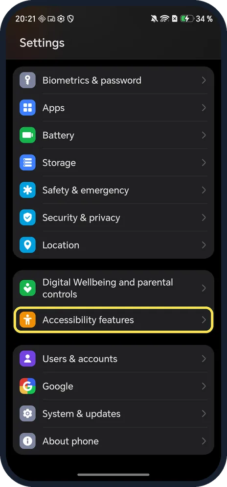 Screenshot from the guide: How to take a screenshot on an HONOR phone (MagicOS 10)