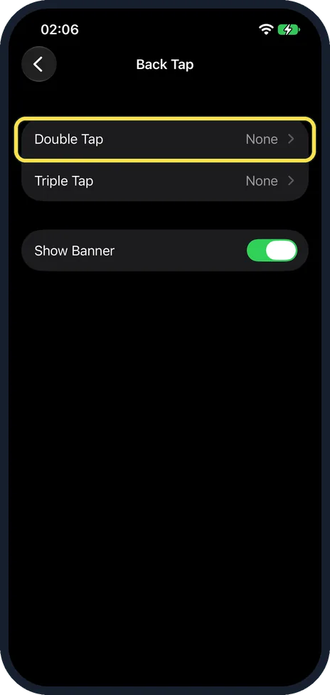 iPhone screen: No buttons? Open Back Tap