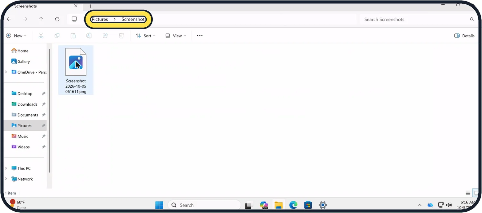 Windows screenshot: Save the whole screen in one step
