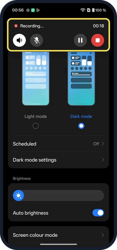 Android screenshot: Stop it