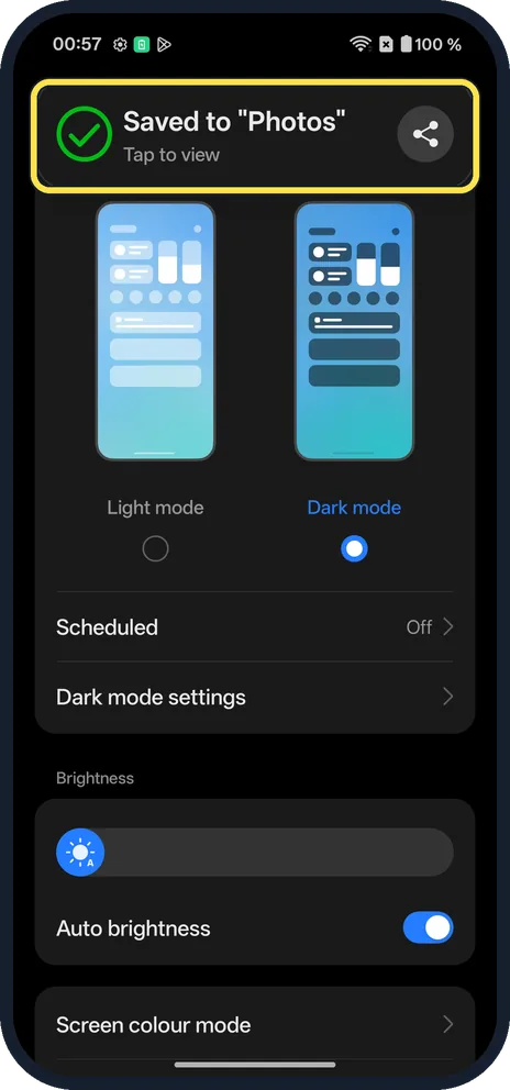 Android screenshot: Find the video