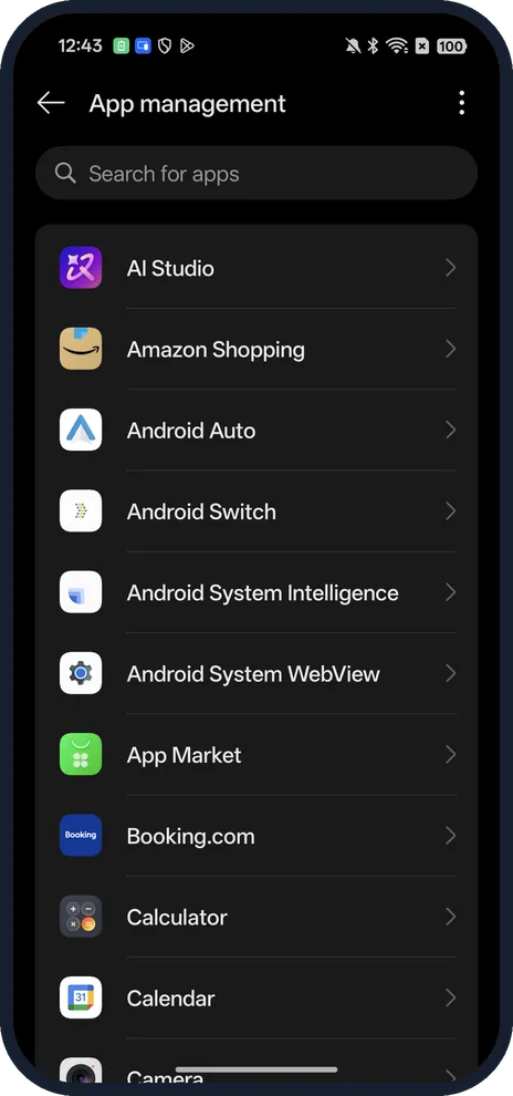 Screenshot from the guide: How to take a scrolling screenshot on an OPPO phone (ColorOS 16)