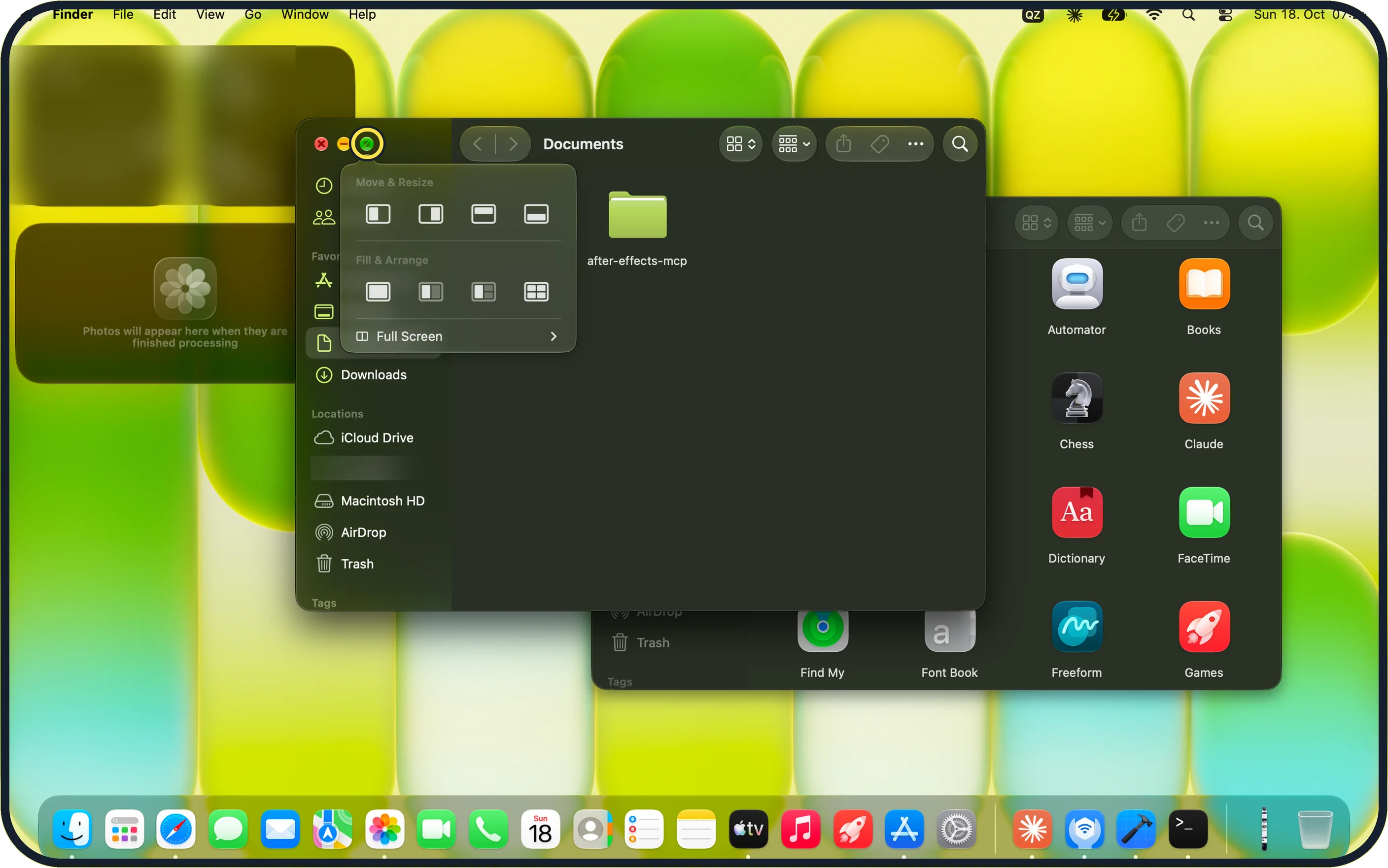 Screenshot from the guide: How to tile windows side by side on a Mac