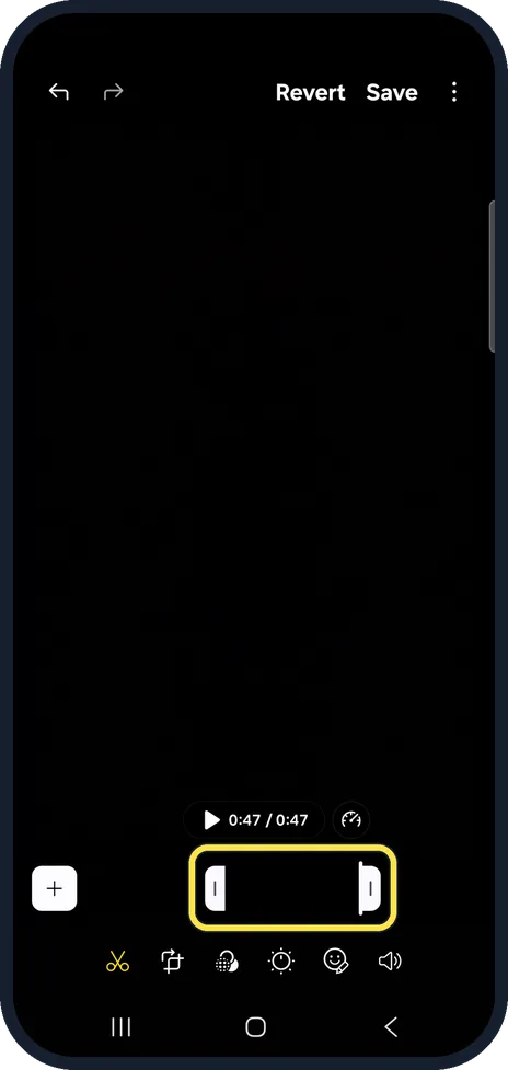 Android screenshot: Drag the handles