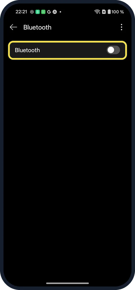 Android screenshot: Switch it off