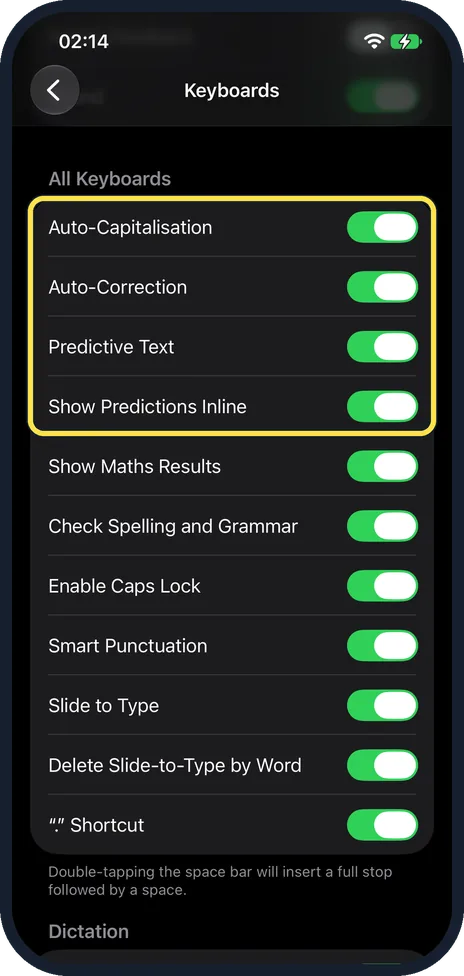 iPhone screen: Decide about the other helpers