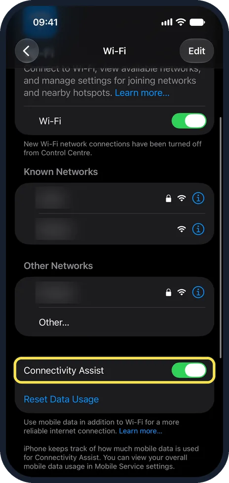 iPhone screen: Switch it off