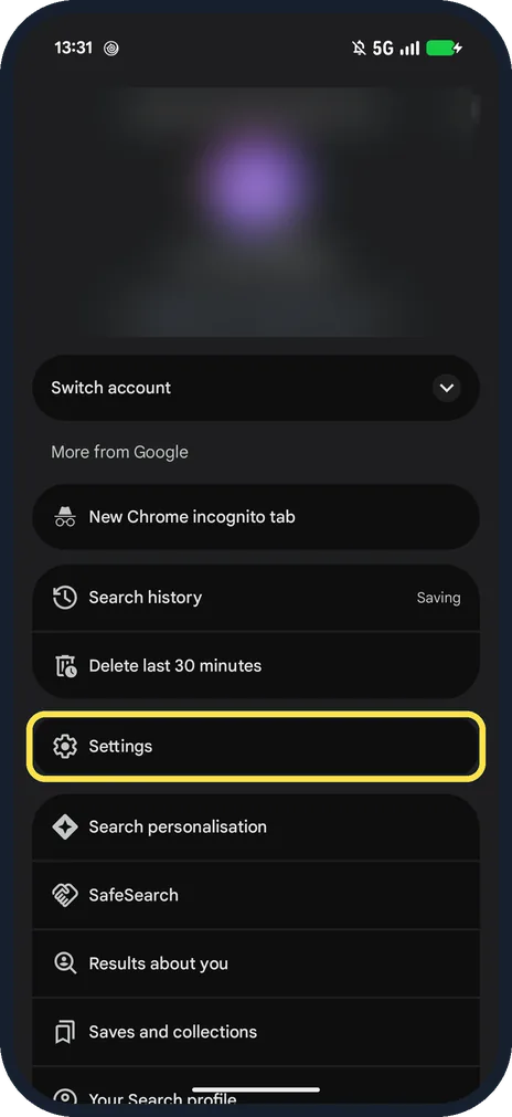 Screenshot from the guide: How to turn off Google Discover on a Google Pixel (Android 17)
