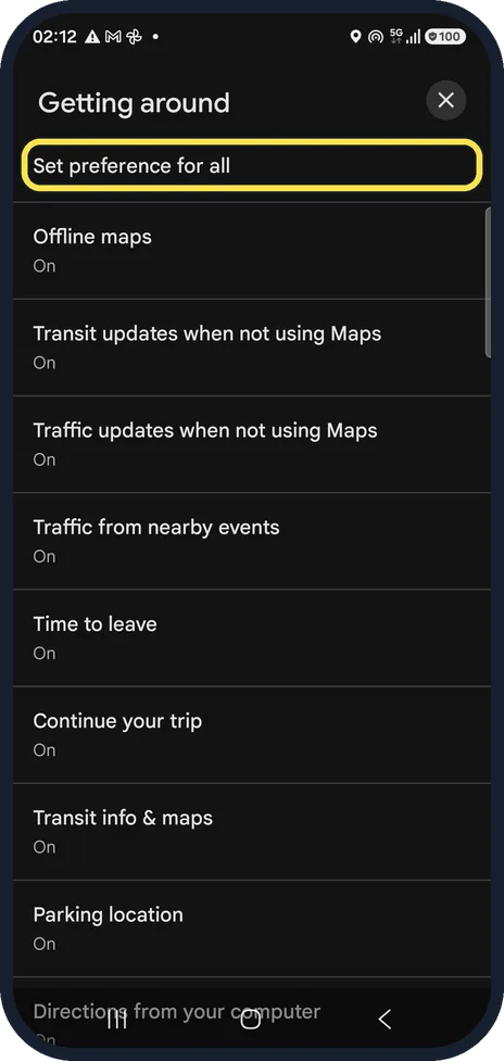 Android screenshot: Switch off the alerts you don't want