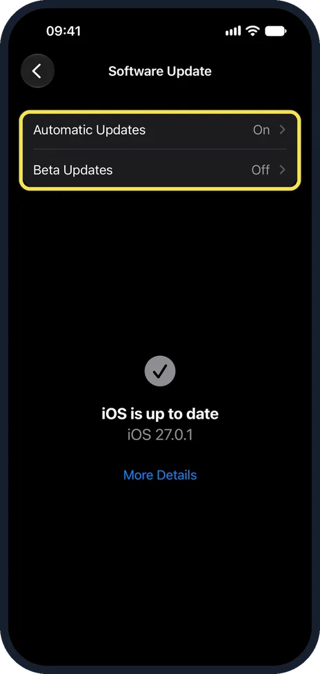 iPhone screen: Check the result