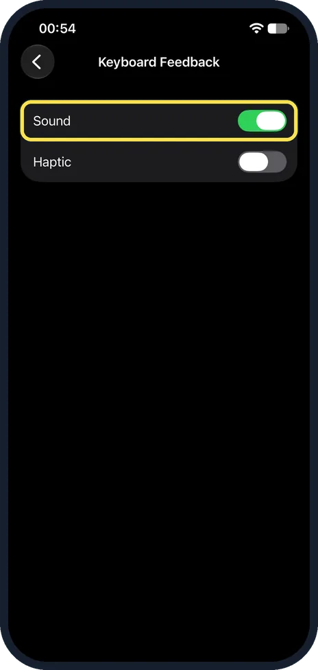 iPhone screen: Switch off Sound