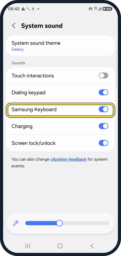 Android screenshot: Check the system switch too