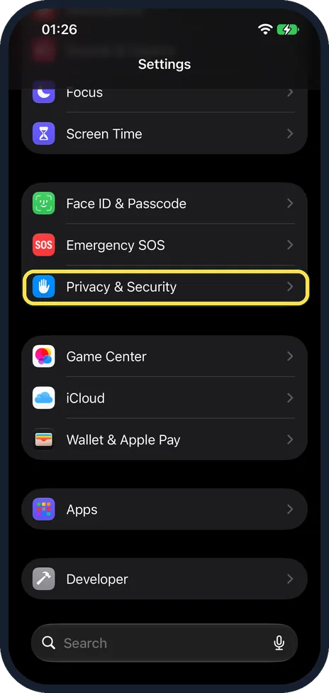 Screenshot from the guide: How to turn off location for system services on an iPhone