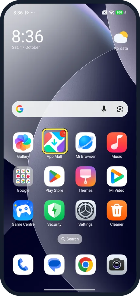Android screenshot: What a badge looks like